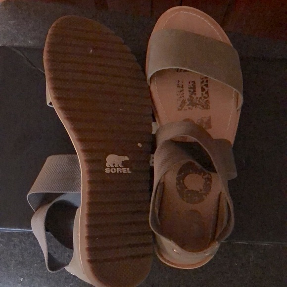 Sorel Ella Sandals, Sz. 8.5/Sage Green - Picture 4 of 5